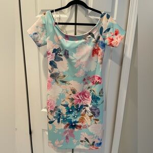 Calvin Klein off the shoulder floral dress